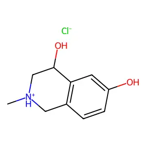 2-Methyl-1,2,3,4-tetrahydroisoquinoline-4,6-diol--hydrogen chloride (1/1) structure