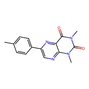 1,3-Dimethyl-6-(4-methylphenyl)pteridine-2,4-dione structure