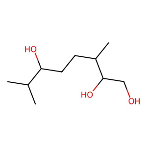 3,7-Dimethyloctane-1,2,6-triol structure