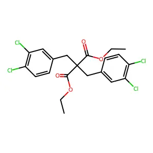 Diethyl 2,2-bis[(3,4-dichlorophenyl)methyl]propanedioate structure