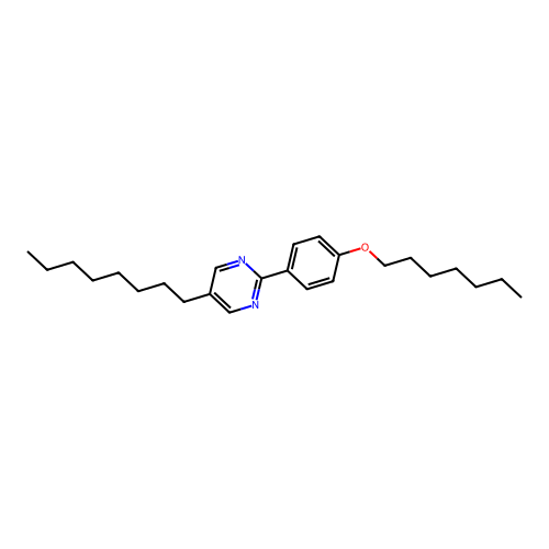 2-[4-(Heptyloxy)phenyl]-5-octylpyrimidine structure