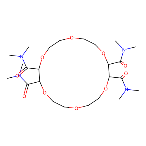 (+)-(18-Crown-6)-2,3,11,12-tetracarboxamide structure
