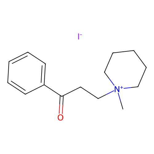 1-Methyl-1-(3-oxo-3-phenyl-propyl)-piperidinium structure