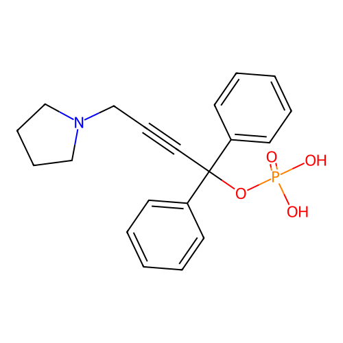 alpha-Phenyl-alpha-(3-(1-pyrrolidinyl)prop-1-ynyl)toluene-alpha-olphosphate structure
