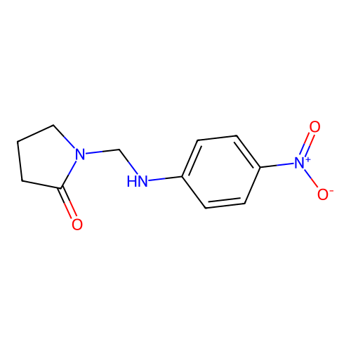 1-(((4-Nitrophenyl)amino)methyl)pyrrolidin-2-one structure