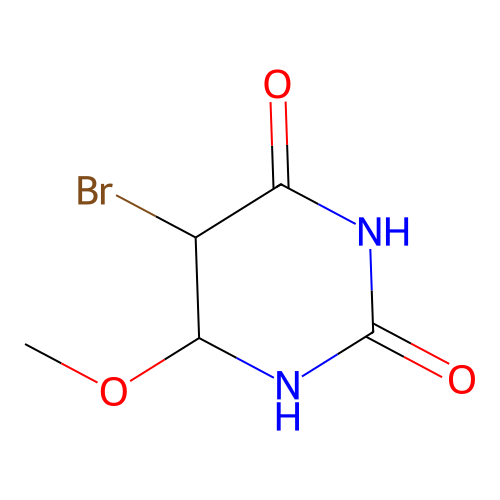 5-Bromo-6-methoxy-1,3-diazinane-2,4-dione structure