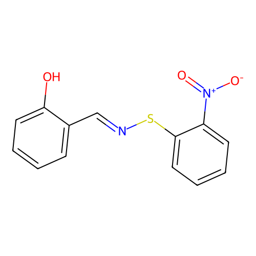 2-[(2-Nitrophenyl)sulfanyliminomethyl]phenol structure