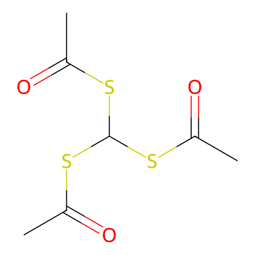 Tris(acetylthio)methane structure