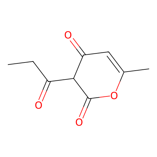 6-Methyl-3-propionyl-2H-pyran-2,4(3H)-dione structure