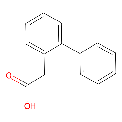 联苯基乙酸 structure
