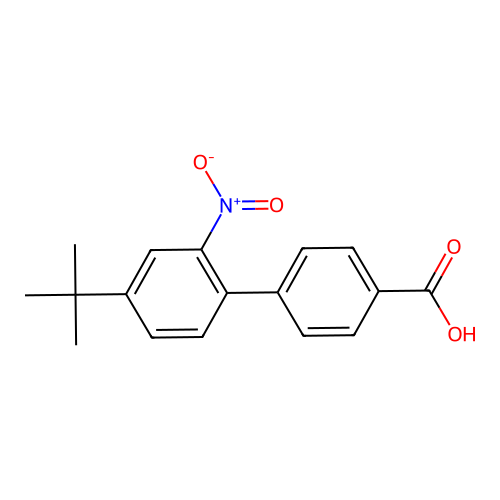 4-(4-Tert-butyl-2-nitrophenyl)benzoic acid structure
