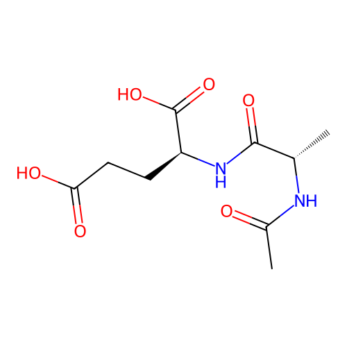 N-(N-Acetylalanyl)glutamic acid structure