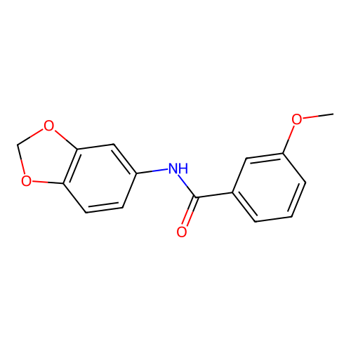 N-(1,3-benzodioxol-5-yl)-3-methoxybenzamide structure