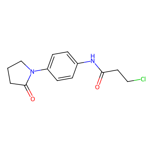 3-chloro-N-[4-(2-oxopyrrolidin-1-yl)phenyl]propanamide structure