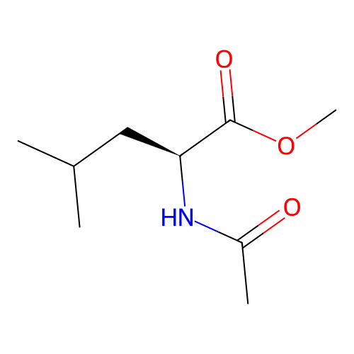 Methyl N-acetyl-L-leucinate structure