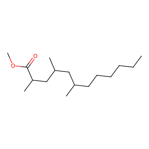 Dodecanoic acid, 2,4,6-trimethyl-, methyl ester structure