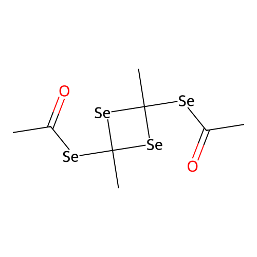 Ethaneselenoic acid, Se, Se'-(2,4-dimethyl-1,3-diselenetane-2,4-diyl) ester structure