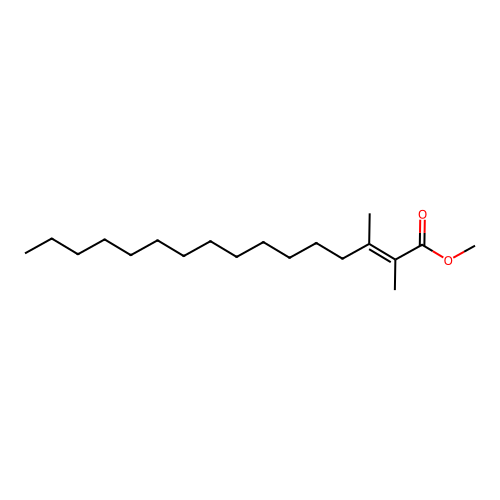 2-Hexadecenoic acid, 2,3-dimethyl-, methyl ester, (E)- structure