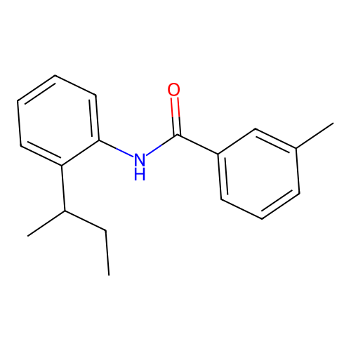 N-(2-sec-butylphenyl)-3-methylbenzamide structure