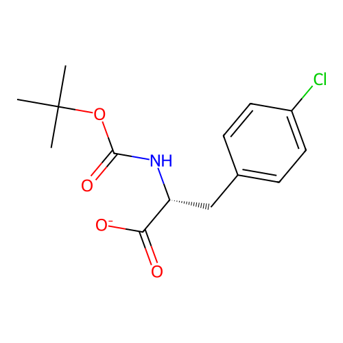 (2R)-3-(4-chlorophenyl)-2-[(2-methylpropan-2-yl)oxycarbonylamino]propanoate structure