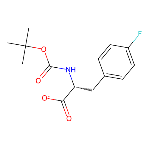 (2R)-3-(4-fluorophenyl)-2-[(2-methylpropan-2-yl)oxycarbonylamino]propanoate structure