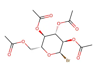 α-D-吡喃葡糖基溴化物四乙酸酯 structure