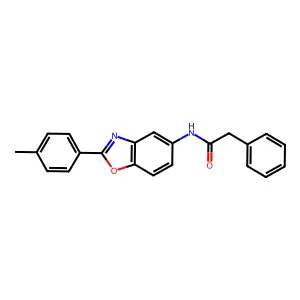 N-[2-(4-methylphenyl)-1,3-benzoxazol-5-yl]-2-phenylacetamide structure