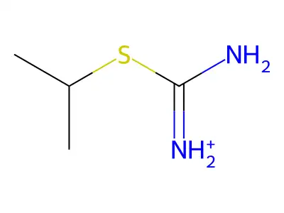 [Amino(propan-2-ylsulfanyl)methylidene]azanium structure