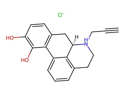 6a-beta-Noraporphine-10,11-diol, 6-(2-propynyl)-, hydrochloride structure