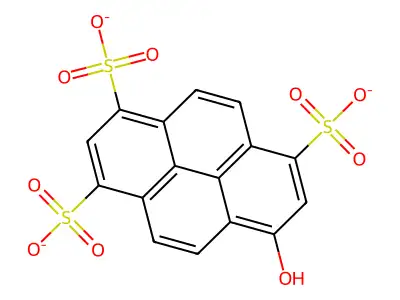 8-Hydroxypyrene-1,3,6-trisulfonate structure