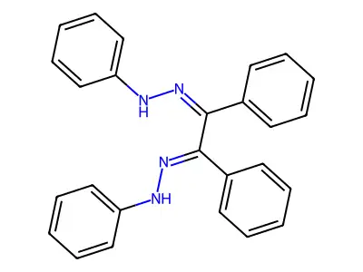 Benzil, bis(phenylhydrazone), (E,E)- structure