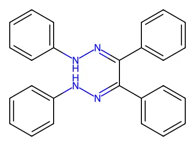 N-[[1,2-diphenyl-2-(phenylhydrazinylidene)ethylidene]amino]aniline structure