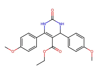 Ethyl 4,6-bis(4-methoxyphenyl)-2-oxo-1,2,3,4-tetrahydropyrimidine-5-carboxylate structure