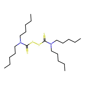 dipentylcarbamothioylsulfanyl N,N-dipentylcarbamodithioate structure