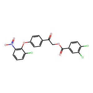 2-[4-(2-Chloro-6-nitrophenoxy)phenyl]-2-oxoethyl 3,4-dichlorobenzoate structure