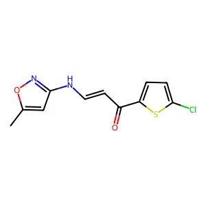 1-(5-Chloro-2-thienyl)-3-[(5-methyl-3-isoxazolyl)amino]-2-propen-1-one structure