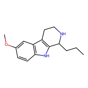 9H-Pyrido(3,4-b)indole, 1,2,3,4-tetrahydro-6-methoxy-1-propyl- structure