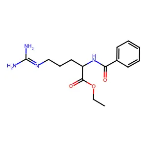 Benzoylarginine ethyl ester structure