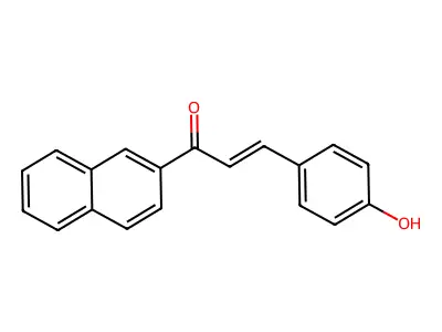 3-(4-Hydroxyphenyl)-1-naphthalen-2-ylprop-2-en-1-one structure