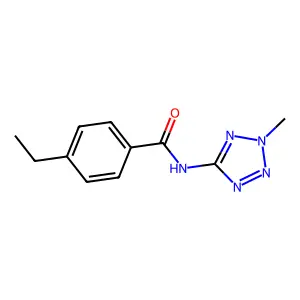 4-ethyl-N-(2-methyltetrazol-5-yl)benzamide structure