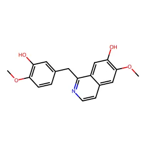 Norrecticuline, 1,2,3,4-detetrahydro- structure