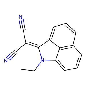 Propanedinitrile, 2-(1-ethylbenz(cd)indol-2(1H)-ylidene)- structure