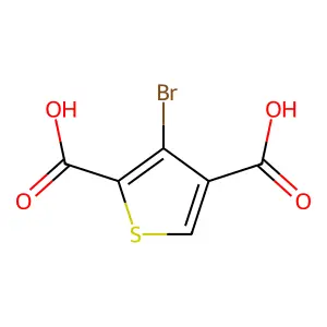 3-Bromothiophene-2,4-dicarboxylic acid structure