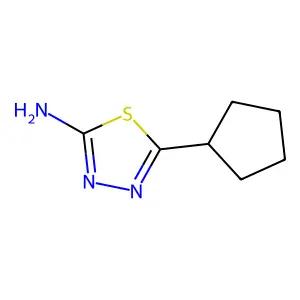 5-Cyclopentyl-1,3,4-thiadiazol-2-amine structure