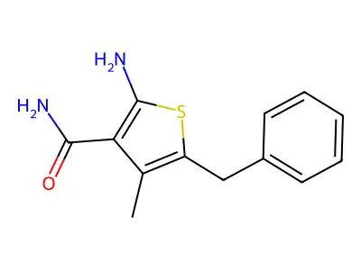 2-Amino-5-benzyl-4-methyl-3-thiophenecarboxamide structure