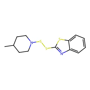 Benzothiazole, 2-((4-methyl-1-piperidinyl)dithio)- structure