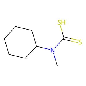 N-环己基-N-甲基二硫代氨基甲酸 structure