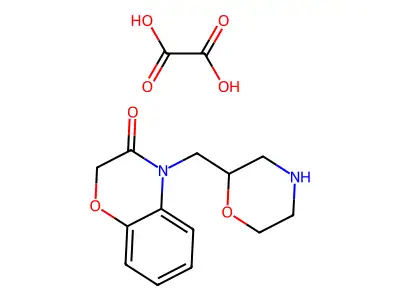 2H-1,4-Benzoxazin-3(4H)-one, 4-(2-morpholinylmethyl)-, ethanedioate (1:1) structure