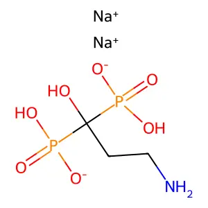 帕米膦酸钠水合物 structure