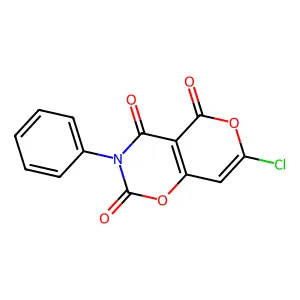 7-Chloro-3-phenylpyrano[3,4-e][1,3]oxazine-2,4,5-trione structure